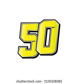 Deportes vectoriales número 50. Diseño sencillo