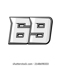 Deportes vectoriales número 69. Diseño sencillo