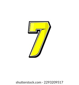 Deportes vectoriales número 7. Diseño sencillo