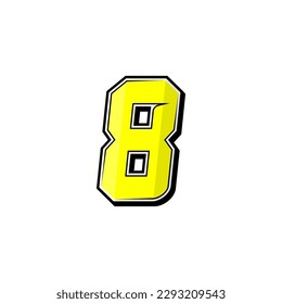 Deportes vectoriales número 8. Diseño sencillo