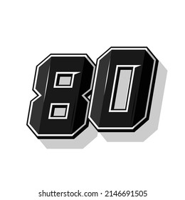 Deportes vectoriales número 80. Diseño sencillo