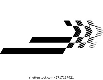 Patrón deportivo de Vector para la carrocería del coche, bote, ropa.. Elemento de diseño de carreras. Fondo de Vector moderno de líneas y píxeles. Velocidad ​​carril