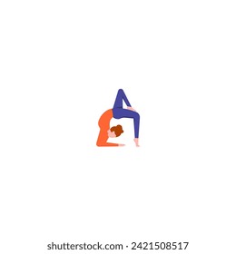 vector of sports people in orange clothes illustration