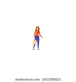 vector of sports people in orange clothes illustration