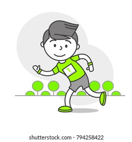 Vector Sports Set Running Stories_Runner