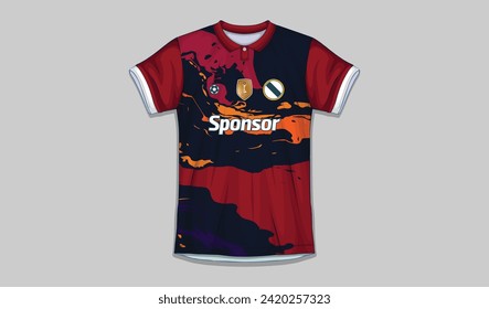 vector sports shirt design ready to print - football shirt for sublimation