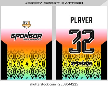 Vector Sports shirt design for sublimation 