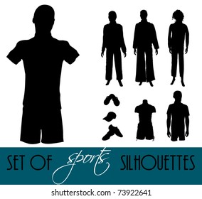 vector sport's silhouettes