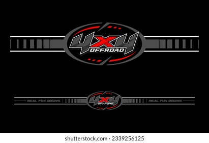  Vector sports stripes 4x4 offroad for the car