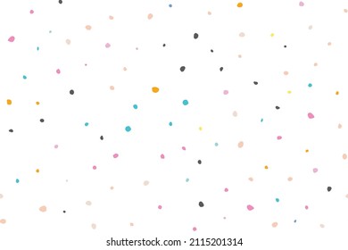 Vector Spot Confetti. Happy Polka Dot Background. Pastel Seamless Blob Confetti. Color Dot. Carnaval Ink Dot Sparkle. Abstract Random Dot Fun. Small Pattern Baby Effect. Blue Vector Christmas Frame
