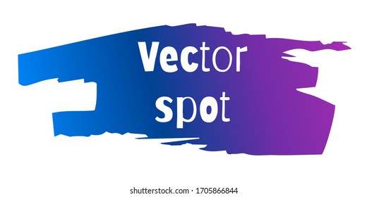 Vector spot illustration. Bright neon gradient. Suitable for background. Isolated on white.