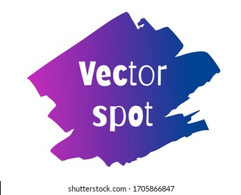 Vector spot illustration. Bright neon gradient. Suitable for background. Isolated on white.