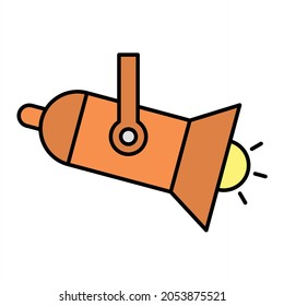  Diseño de iconos de contorno con luz de foco vectorial
