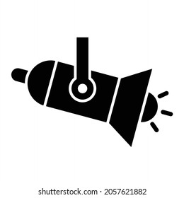 Vector Spot Light Glyph Icon Design
