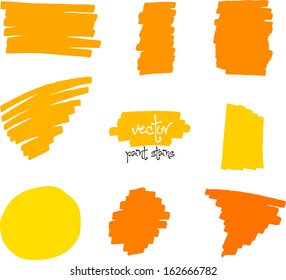 Vector spot of Vibrant colors by felt pen