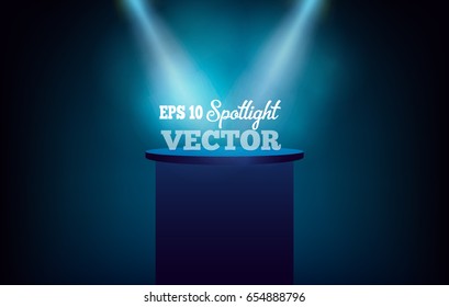 Vector spotlight blue Light effect presentation