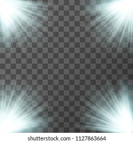Vector spotlight. Blue  Light effect.Abstract background. Vector illustration 