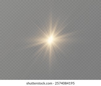 Vector spotlight. A bright beam of light. Transparent realistic effect. Stage lighting.Vector