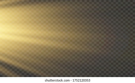 El foco del vector. Rayo luminoso. Efecto realista transparente. Iluminación escénica.