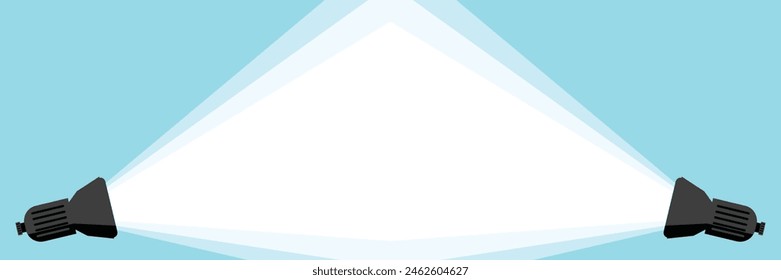 vector spotlight lamp flat illustration center