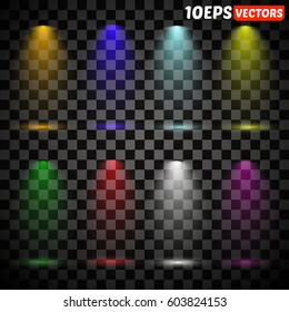 Vector spotlight. Light effect.Set