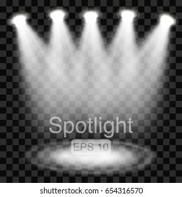 Vector spotlight Light effect transparent presentation