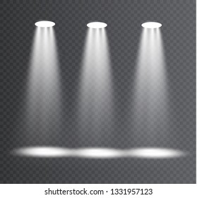 Vector spotlight. Light effect.Glow isolated white transparent light effect. Abstract special effect element design.