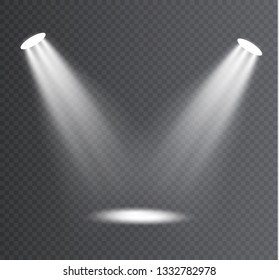 Vector spotlight. Light effect.Glow isolated white transparent light effect. Abstract special effect element design.