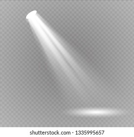 Vector spotlight. Light effect.Glow isolated white transparent light effect. Abstract special effect element design.