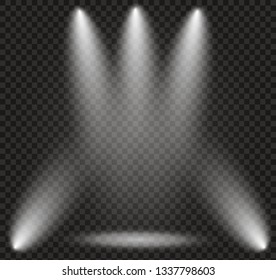 Vector spotlight. Light effect.Glow isolated white transparent light effect. Abstract special effect element design.