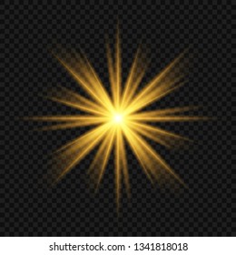 Vector spotlight. Light effect.Glow isolated white transparent light effect. Abstract special effect element design.
