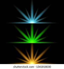 Vector spotlight. Light effect.Glow isolated white transparent light effect. Abstract special effect element design.