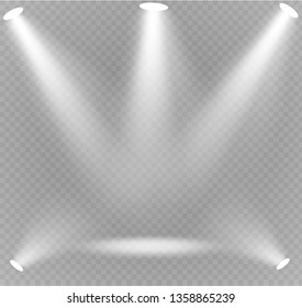 Vector spotlight. Light effect.Glow isolated white transparent light effect. Abstract special effect element design.