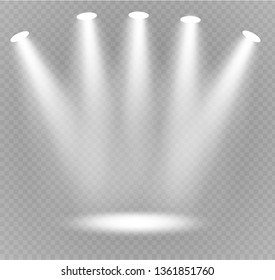 Vector spotlight. Light effect.Glow isolated white transparent light effect. Abstract special effect element design.