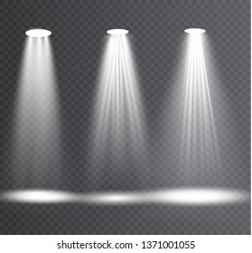 Vector spotlight. Light effect.Glow isolated white transparent light effect. Abstract special effect element design.