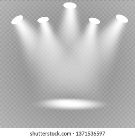 Vector spotlight. Light effect.Glow isolated white transparent light effect. Abstract special effect element design.