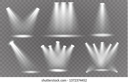 Vector Spotlight Light Effectglow Isolated White Stock Vector (Royalty ...