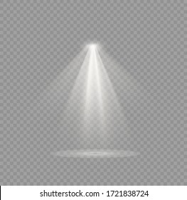 Vector. Efecto claro.Efecto luminoso transparente blanco aislado. Diseño abstracto de elementos de efecto especial.