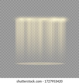 Vector spotlight. Light effect.Glow isolated white transparent light effect. Abstract special effect element design.