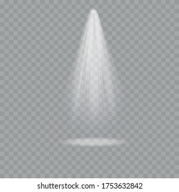 Vector spotlight. Light effect.Glow isolated white transparent light effect. Abstract special effect element design.