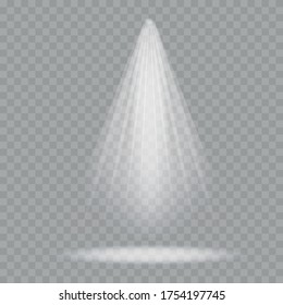 Vector spotlight. Light effect.Glow isolated white transparent light effect. Abstract special effect element design.