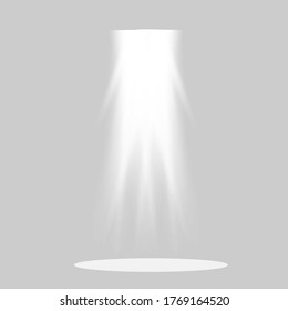 Vector spotlight. Light effect.Glow isolated white transparent light effect. Abstract special effect element design.