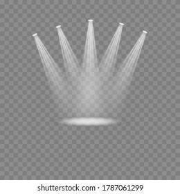 Vector spotlight. Light effect.Glow isolated white transparent light effect. Abstract special effect element design.