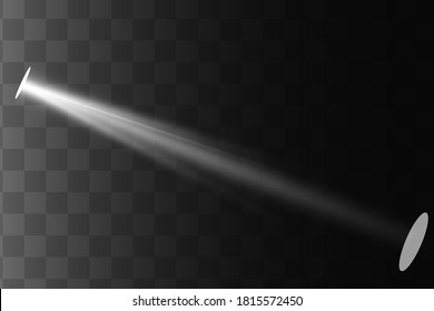 Vector spotlight. Light effect.Glow isolated white transparent light effect. Abstract special effect element design.