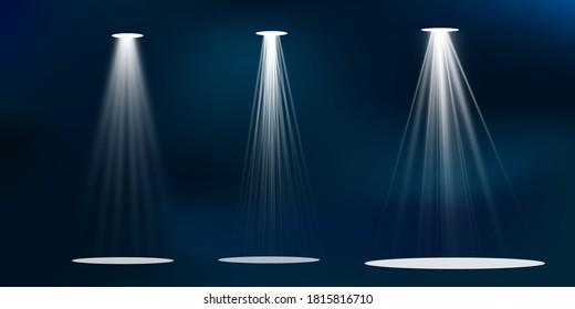 Vector spotlight. Light effect.Glow isolated white transparent light effect. Abstract special effect element design.