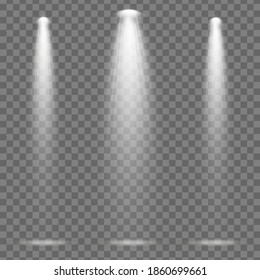 Vector spotlight. Light effect.Glow isolated white transparent light effect. Abstract special effect element design.