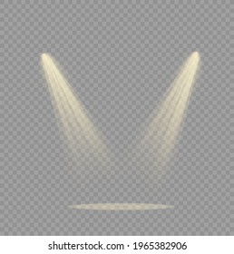 Vector spotlight. Light effect.Glow isolated white transparent light effect. Abstract special effect element design.