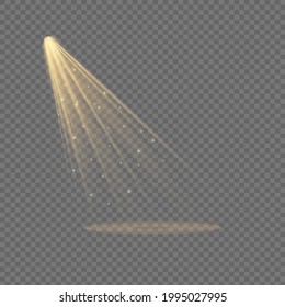 Vector spotlight. Light effect.Glow isolated white transparent light effect. Abstract special effect element design.