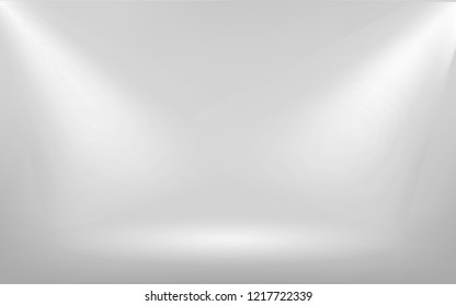 Vector spotlight. Light effect.Scene illumination, transparent effects on a plaid dark background. Bright lighting with spotlights.