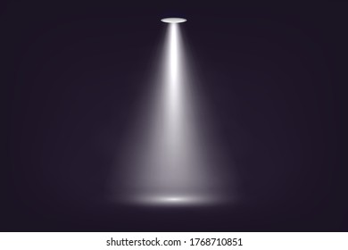 Vector Spotlight on dark stage background